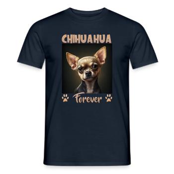 Dog saying Chihuahua design for dog lovers - Men's T-Shirt - navy - Front - AI Model Male 178 light (178cm)