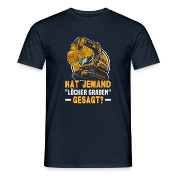 Kranführer Design für Baggerfahrer und Bauarbeiter - Männer T-Shirt - Navy - Vorne - AI Model Male 178 light (178cm)