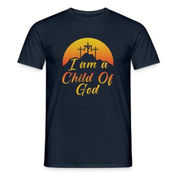 Citations chrétiennes Dessins pour les chrétiens croyants - T-shirt homme - marine - Devant - AI Model Male 178 light (178cm)