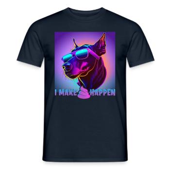 Hunde Spruch Doberman Design für Hundeliebhaber - Männer T-Shirt - Navy - Vorne - AI Model Male 178 light (178cm)