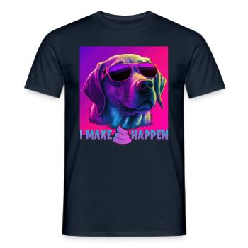 Dog Saying Labrador Retriever Design pour - T-shirt homme - marine - Devant - AI Model Male 178 light (178cm)