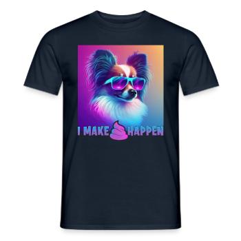 Dog Saying Papillon Design for Dog Lovers - Men's T-Shirt - navy - Front - AI Model Male 178 light (178cm)