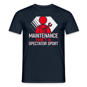 Pour les opérateurs de machines de découpe Opérateurs de tour CNC et fraiseuses - T-shirt homme - marine - Devant - AI Model Male 178 light (178cm)