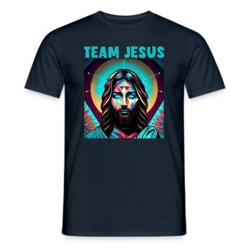Christian Quotes Designs for Believing Christians - Men's T-Shirt - navy - Front - AI Model Male 178 light (178cm)