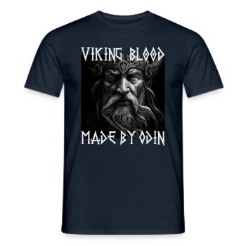 Viking Blood made by Odin Wikinger Kultur - Männer T-Shirt - Navy - Vorne - AI Model Male 178 light (178cm)