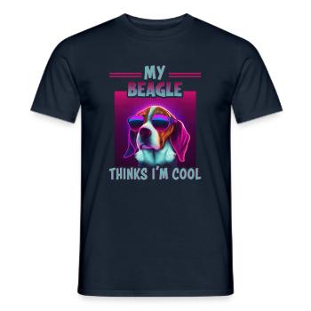 Dog Saying Beagle Design pour les amoureux des chiens - T-shirt homme - marine - Devant - AI Model Male 178 light (178cm)