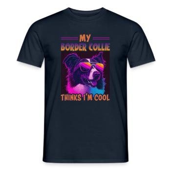 Hunde Spruch Border Collie Design - Männer T-Shirt - Navy - Vorne - AI Model Male 178 light (178cm)