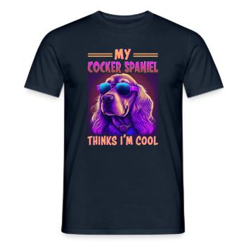 Dog saying Cocker Spaniel pour les amoureux des chiens - T-shirt homme - marine - Devant - AI Model Male 178 light (178cm)