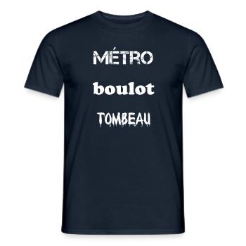 Contre la réforme des retraites - T-shirt homme - marine - Devant - AI Model Male 178 light (178cm)