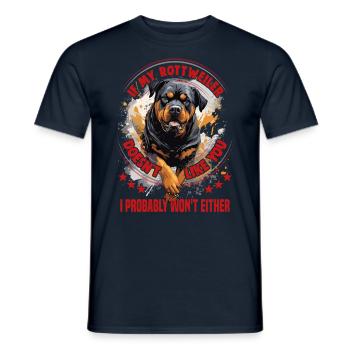 Hunde Rottweiler Hundeliebhaber - Männer T-Shirt - Navy - Vorne - AI Model Male 178 light (178cm)