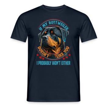 Hunde Rottweiler Hundeliebhaber - Männer T-Shirt - Navy - Vorne - AI Model Male 178 light (178cm)
