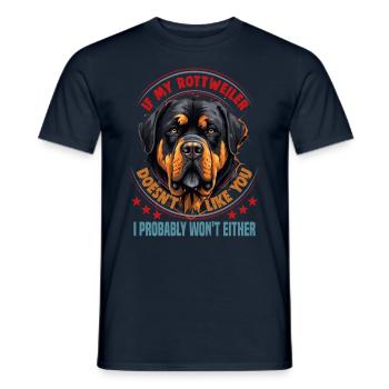 Hunde Rottweiler Hundeliebhaber - Männer T-Shirt - Navy - Vorne - AI Model Male 178 light (178cm)