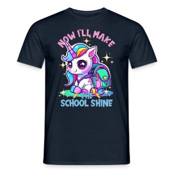 Schoolchild for school enrollment Goodbye Kindergarten - Men's T-Shirt - navy - Front - AI Model Male 178 light (178cm)