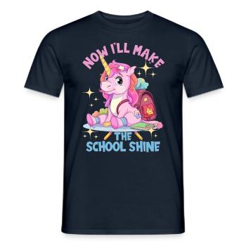 Schoolchild for school enrollment Goodbye Kindergarten - Men's T-Shirt - navy - Front - AI Model Male 178 light (178cm)