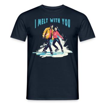 Patineur sur glace Patinage sur glace Patinage sur glace - T-shirt homme - marine - Devant - AI Model Male 178 light (178cm)