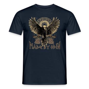 Made by odin Wikinger Kultur - Männer T-Shirt - Navy - Vorne - AI Model Male 178 light (178cm)