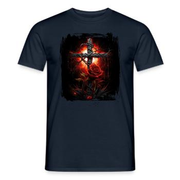 Gotisches Kreuz Goths Design Viktorianisch - Männer T-Shirt - Navy - Vorne - AI Model Male 178 light (178cm)
