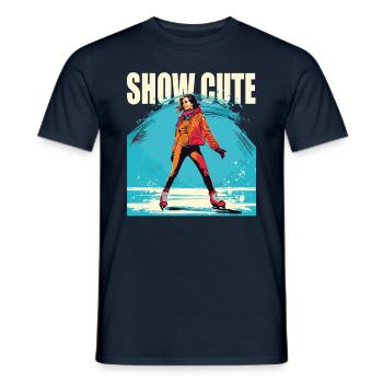 Ice skater Ice skating Ice skating - Men's T-Shirt - navy - Front - AI Model Male 178 light (178cm)