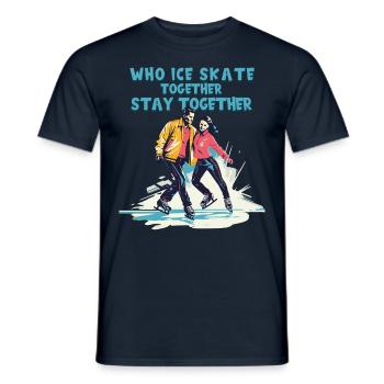 Patineur sur glace Patinage sur glace Patinage sur glace - T-shirt homme - marine - Devant - AI Model Male 178 light (178cm)