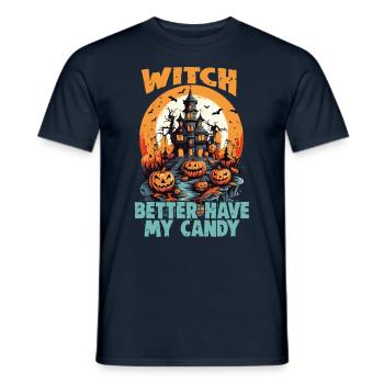 Halloween design for the Halloween party - Men's T-Shirt - navy - Front - AI Model Male 178 light (178cm)