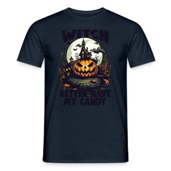 Halloween design for the Halloween party - Men's T-Shirt - navy - Front - AI Model Male 178 light (178cm)
