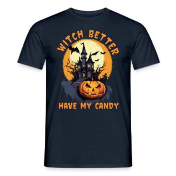 Halloween design for the Halloween party - Men's T-Shirt - navy - Front - AI Model Male 178 light (178cm)