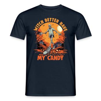 Halloween design for the Halloween party - Men's T-Shirt - navy - Front - AI Model Male 178 light (178cm)