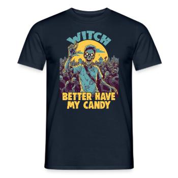 Halloween design for the Halloween party - Men's T-Shirt - navy - Front - AI Model Male 178 light (178cm)