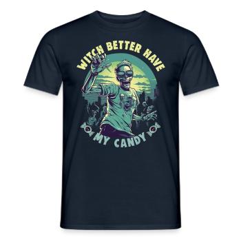 Halloween design for the Halloween party - Men's T-Shirt - navy - Front - AI Model Male 178 light (178cm)