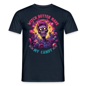 Halloween design for the Halloween party - Men's T-Shirt - navy - Front - AI Model Male 178 light (178cm)