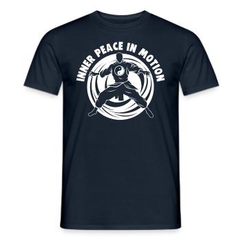 Tai Chi Design Paix Intérieure en Mouvement Taijiquan - T-shirt homme - marine - Devant - AI Model Male 178 light (178cm)