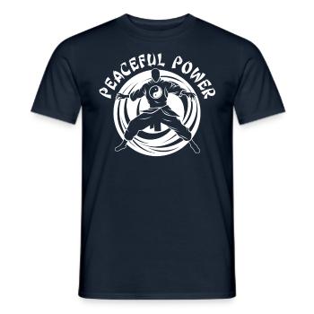 Tai Chi Taijiquan Peaceful Power Tai Chi Chuan - Men's T-Shirt - navy - Front - AI Model Male 178 light (178cm)