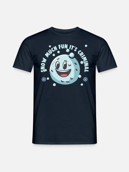 Snowball Fight Crew - Snow much fun it's criminal - Men's T-Shirt - navy