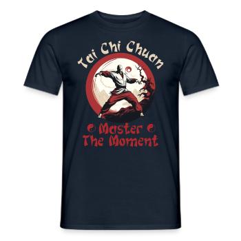 Tai Chi Chuan Master the Moment Taijiquan - Men's T-Shirt - navy - Front - AI Model Male 178 light (178cm)