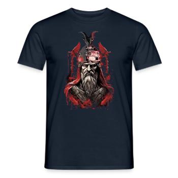 Albanian Skanderbeg Kosovo Designs for Albanians - Men's T-Shirt - navy - Front - AI Model Male 178 light (178cm)