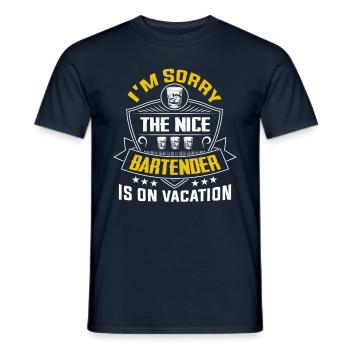 Bartender Waiter Bartender Cocktail Bar Barmaid - Men's T-Shirt - navy - Front - AI Model Male 178 light (178cm)