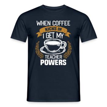 Ich Mag Kaffee Geschenkideen Kaffeeliebhaber - Männer T-Shirt - Navy - Vorne - AI Model Male 178 light (178cm)