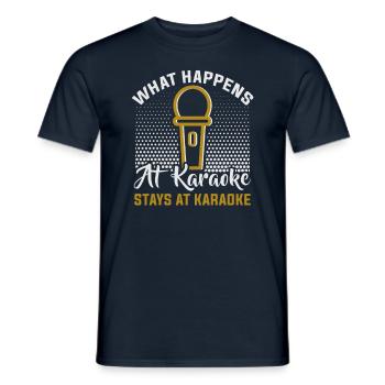 Karaoké Chant Chanteur Musique Karaoké Bar - T-shirt homme - marine - Devant - AI Model Male 178 light (178cm)