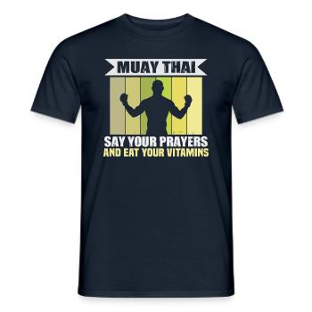 Muay Thai Martial Arts Muay Thai Trainer Muay Thai - Men's T-Shirt - navy - Front - AI Model Male 178 light (178cm)