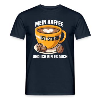 I Like Coffee Gift Ideas Coffee Lover - Men's T-Shirt - navy - Front - AI Model Male 178 light (178cm)