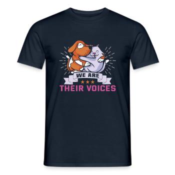 Dog Rescue Designs for Animal Rights Activists - Men's T-Shirt - navy - Front - AI Model Male 178 light (178cm)