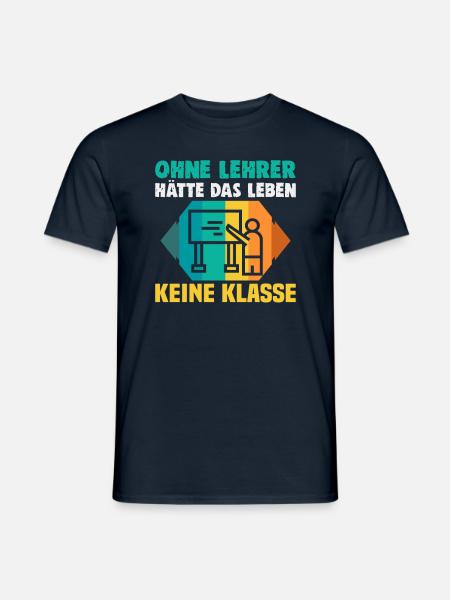Bester Lehrer Rente Geschenkidee Schüler - Männer T-Shirt - Navy