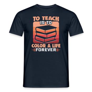 Meilleure idée de cadeau de pension pour les enseignants Étudiant - T-shirt homme - marine - Devant - AI Model Male 178 light (178cm)