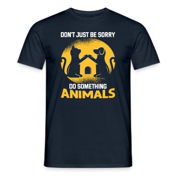 Hunderettungs Designs Für Tierrechtsaktivisten - Männer T-Shirt - Navy - Vorne - AI Model Male 178 light (178cm)