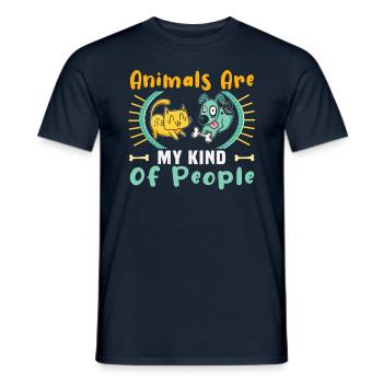 Hunderettungs Designs Für Tierrechtsaktivisten - Männer T-Shirt - Navy - Vorne - AI Model Male 178 light (178cm)