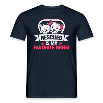 Hunderettungs Designs Für Tierrechtsaktivisten - Männer T-Shirt - Navy - Vorne - AI Model Male 178 light (178cm)