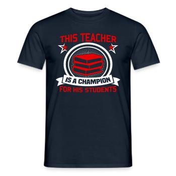 Meilleure idée de cadeau de pension pour les enseignants Étudiant - T-shirt homme - marine - Devant - AI Model Male 178 light (178cm)