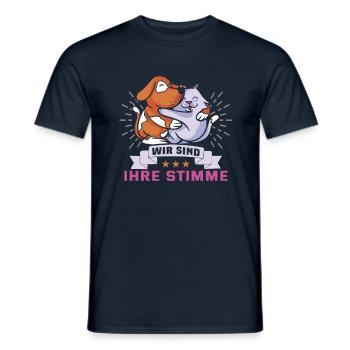 Hunderettungs Designs Für Tierrechtsaktivisten - Männer T-Shirt - Navy - Vorne - AI Model Male 178 light (178cm)