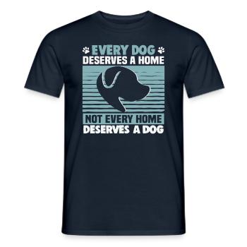 Dog Rescue Designs for Animal Rights Activists - Men's T-Shirt - navy - Front - AI Model Male 178 light (178cm)