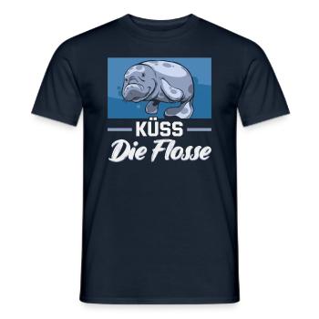 Cold Nose Warm Heart Manatee mollige Seekuh - Männer T-Shirt - Navy - Vorne - AI Model Male 178 light (178cm)